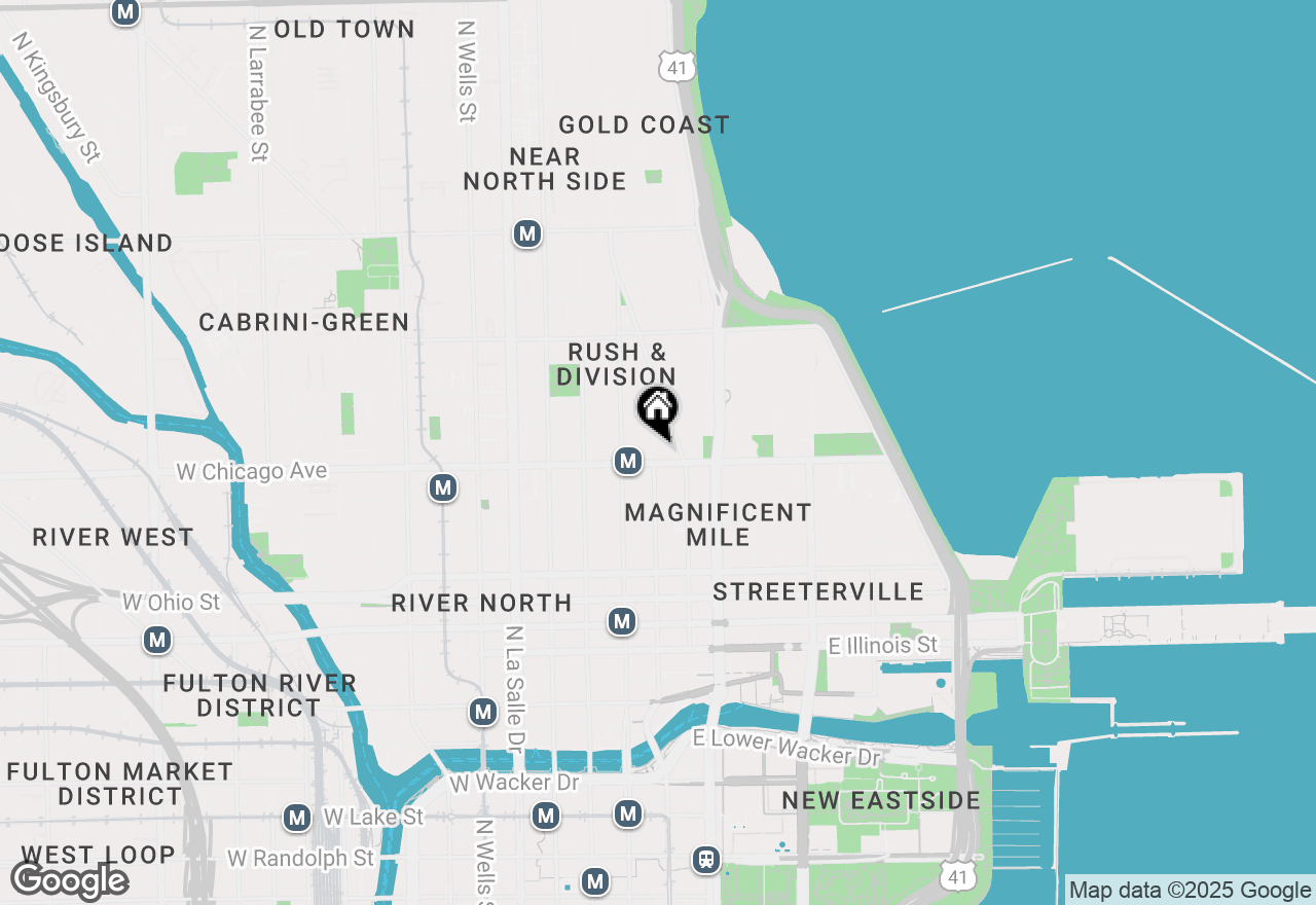 Map of 801 N Wabash Avenue #805-2E, Chicago, IL 60611