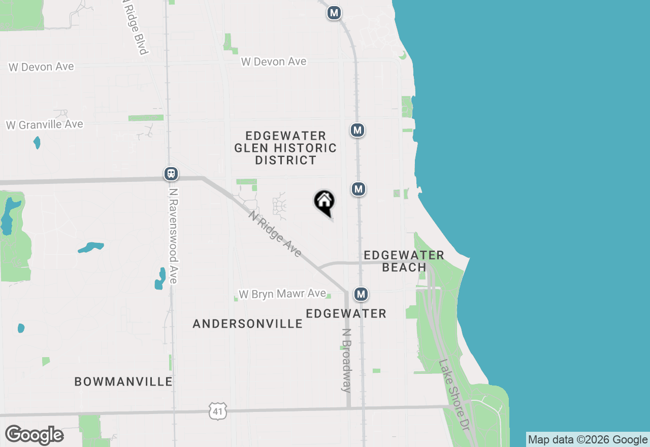 Map of 1243 W Ardmore Avenue #3, Chicago, IL 60660