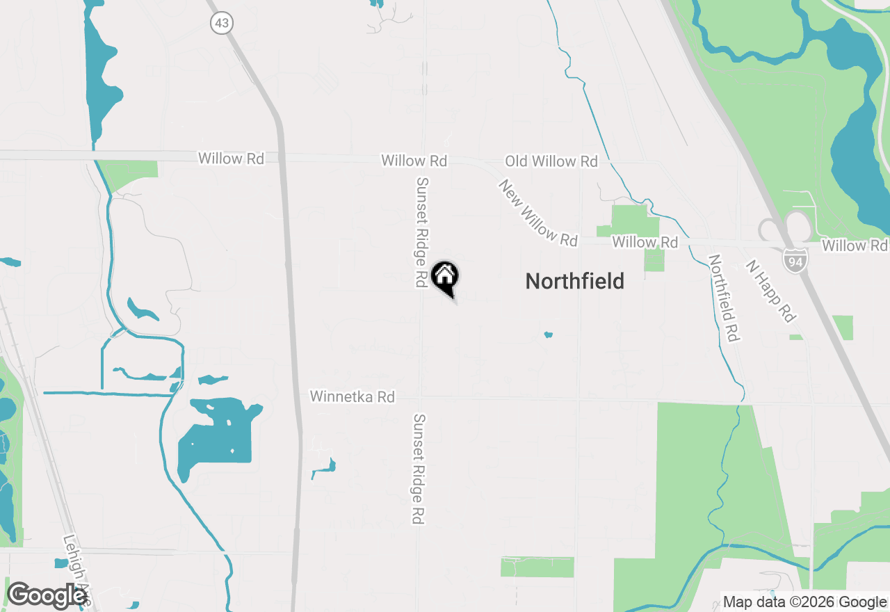 Map of 2292 Drury Lane, Northfield, IL 60093