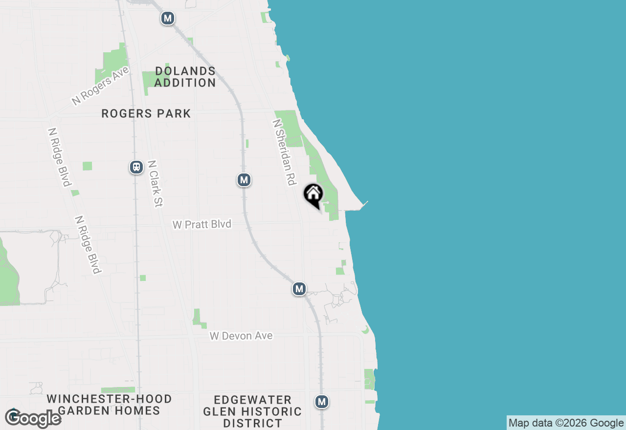 Map of 1134 W Pratt Boulevard #3W, Chicago, IL 60626