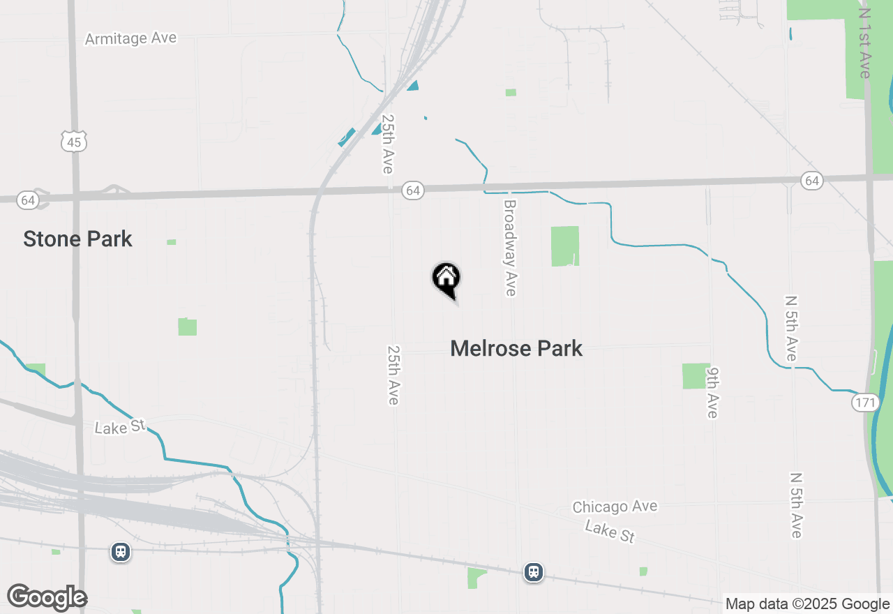 Map of (Address confidential), Melrose Park, Illinois 60160