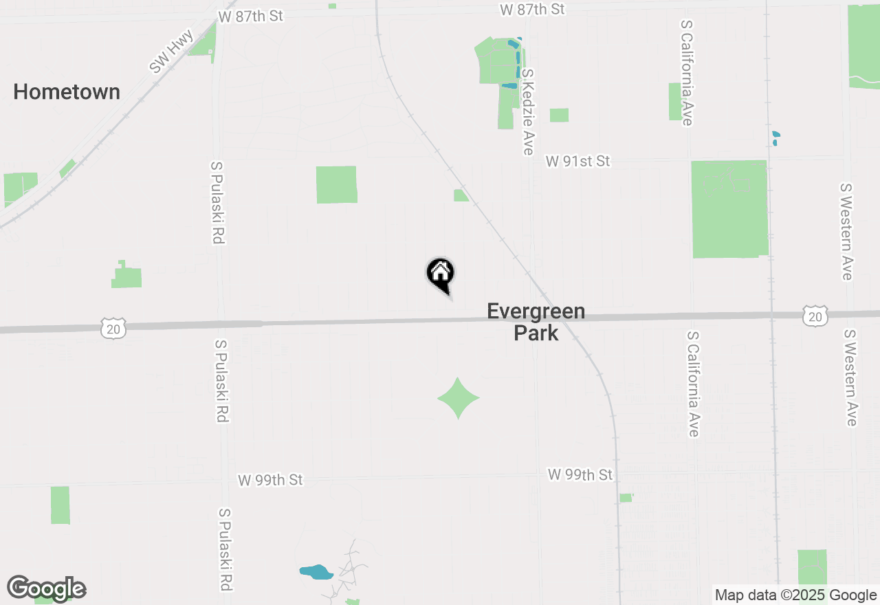 Map of 9427 S Trumbull Avenue, Evergreen Park, IL 60805