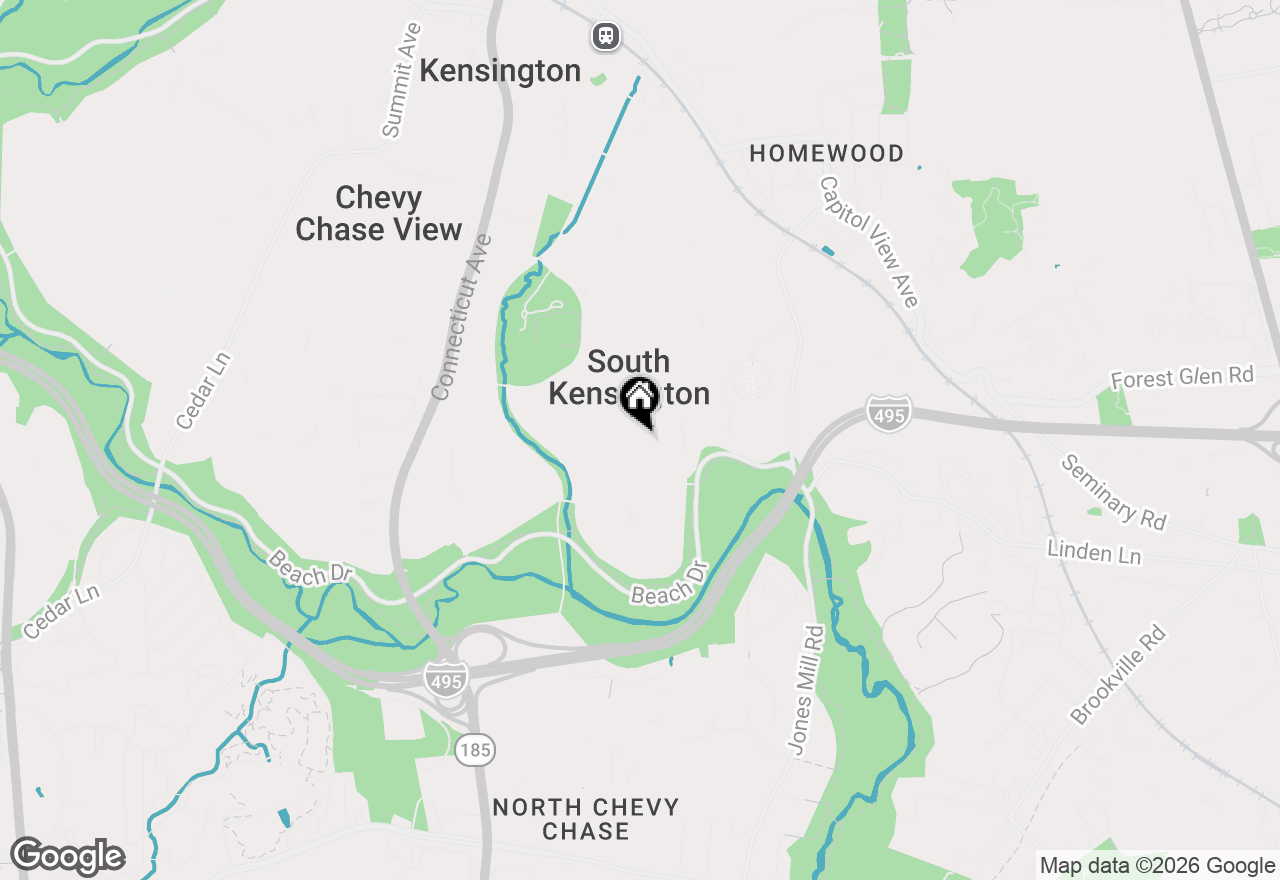 Map of 9613 Old Spring Road, Kensington, MD 20895