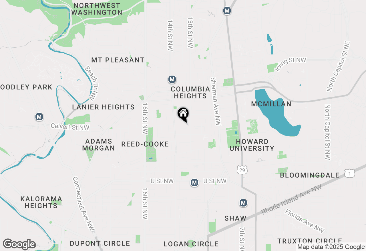 Map of 1324 Euclid Street Nw #405, Washington, DC 20009