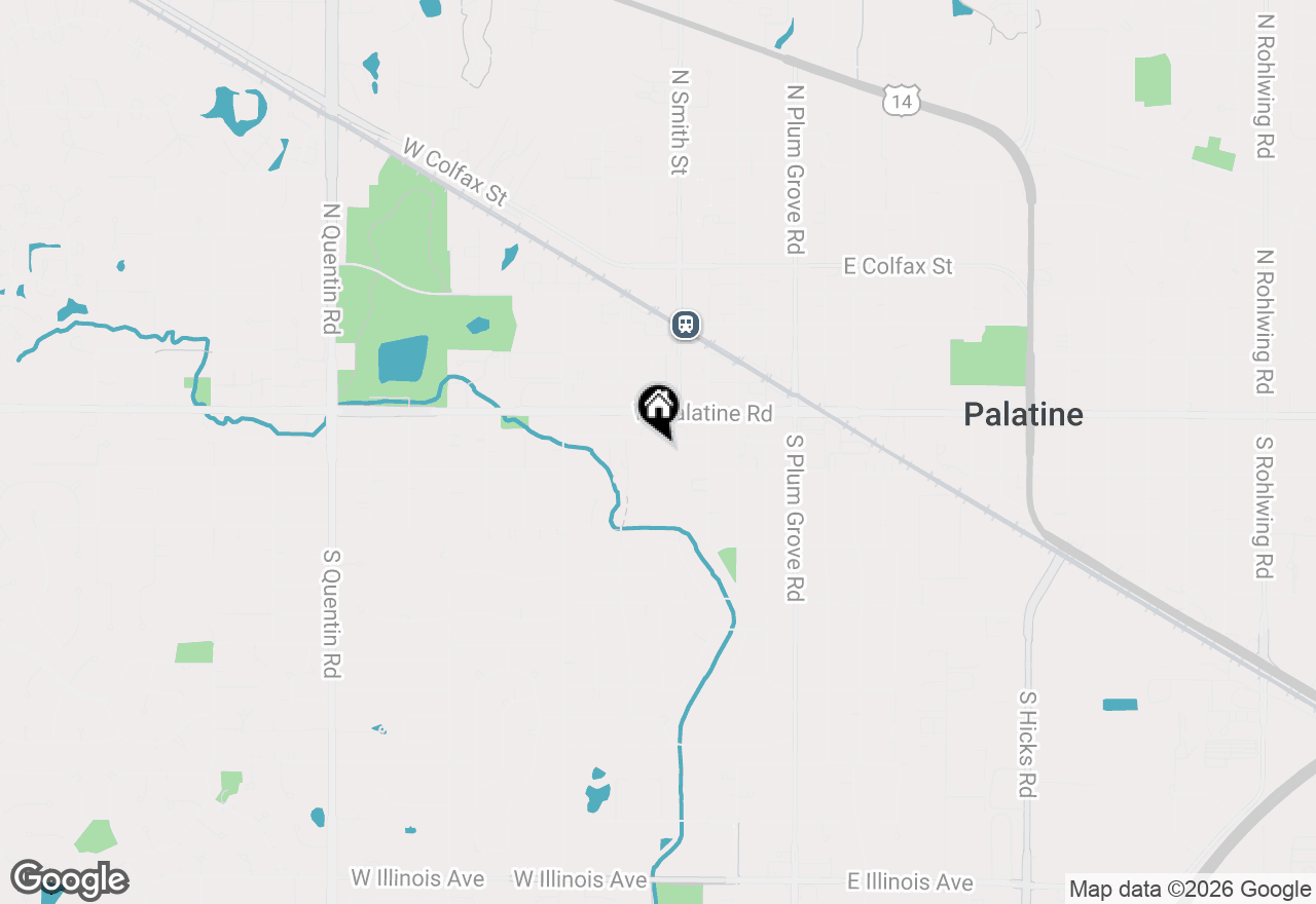 Map of 209 W Johnson Street #1B, Palatine, IL 60067