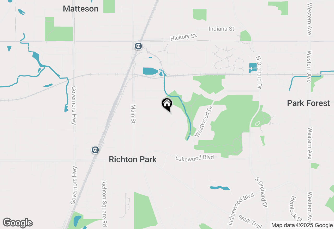 Map of 104 Walnut Street, Park Forest, IL 60466