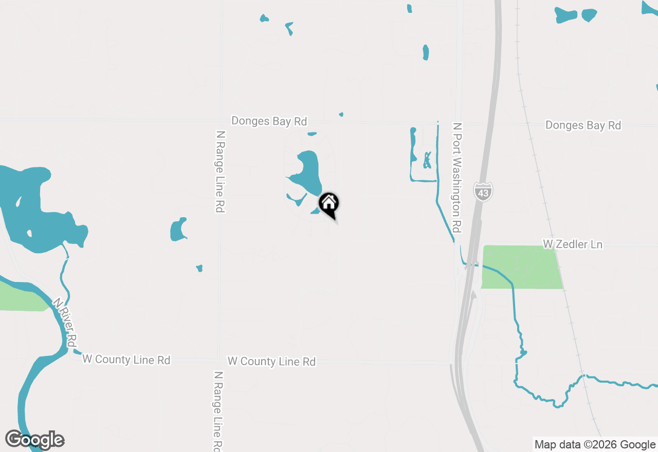 Map of 10121 N Lee Ct, Mequon, WI 53092