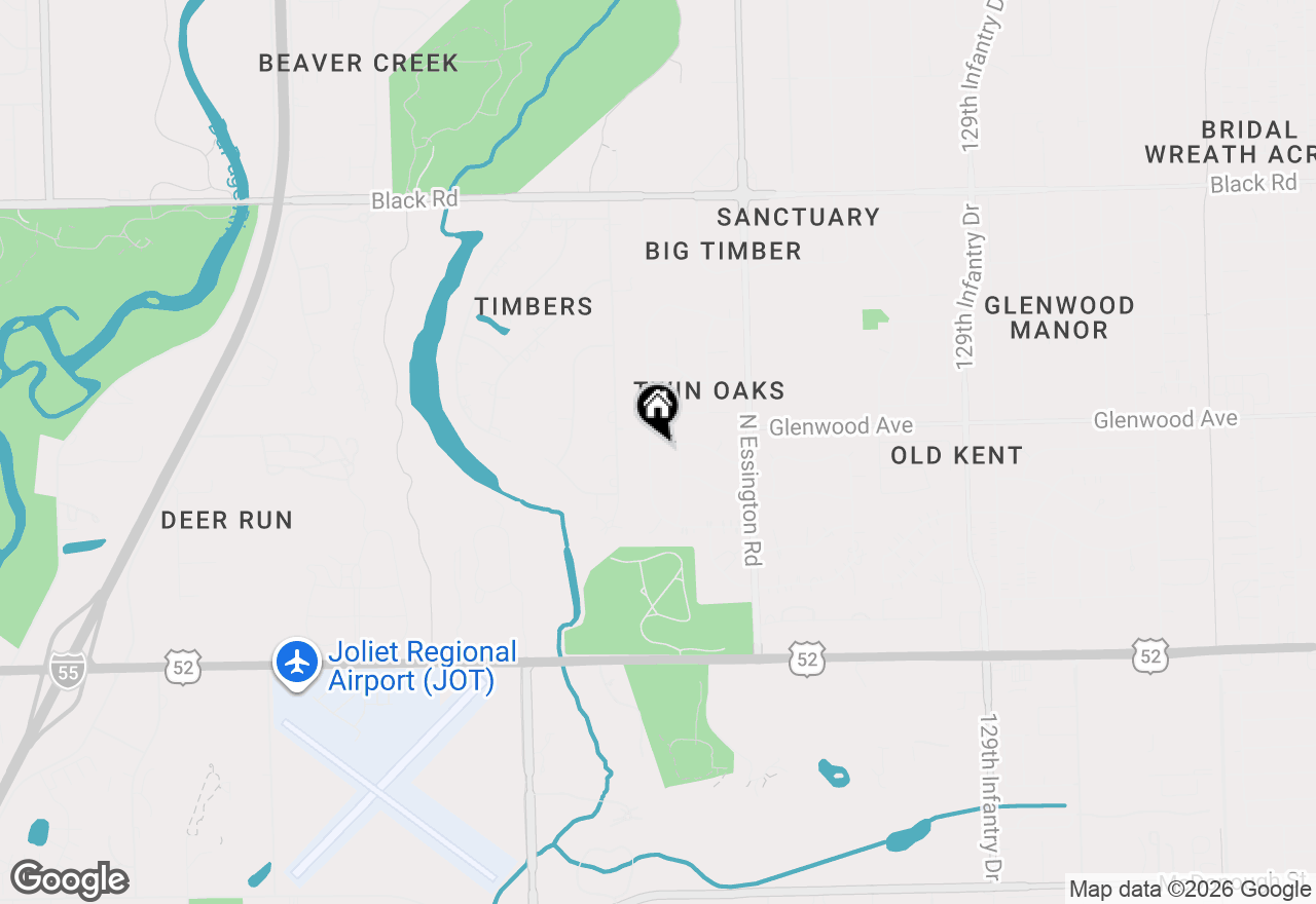 Map of 226 Meadow Wood Drive, Joliet, IL 60431