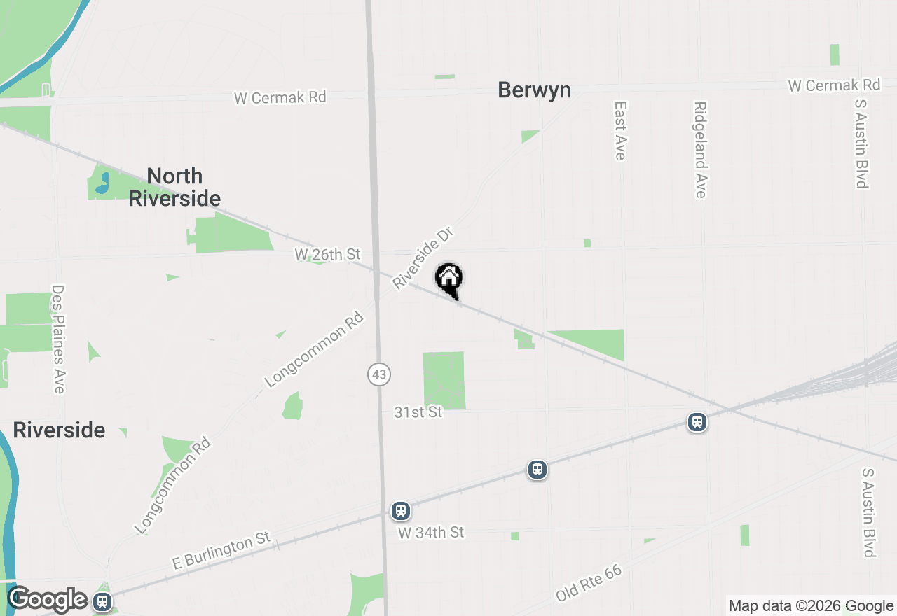 Map of 2817 Wenonah Avenue, Berwyn, IL 60402