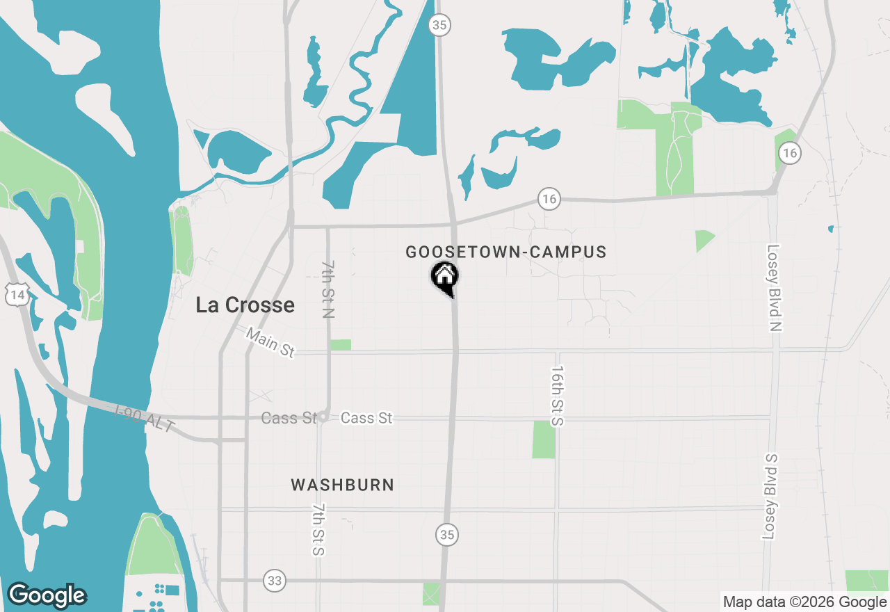 Map of 1130 Vine St, La Crosse, WI 54601