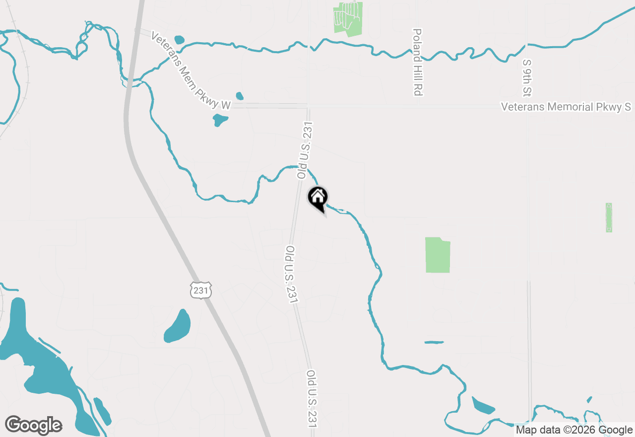 Map of 65 Creekview Court, Lafayette, IN 47909