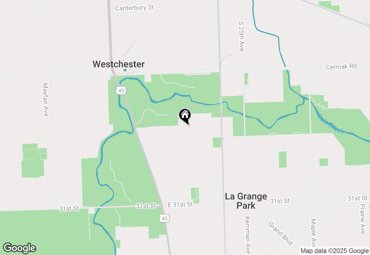 Map of 205 Huntington Court, La Grange Park, IL 60526