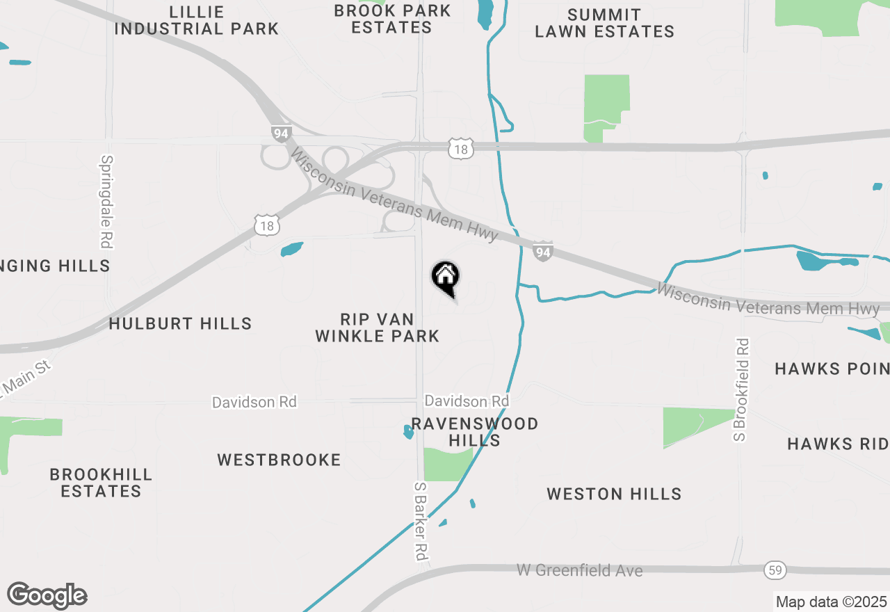 Map of 386 Kristin Ct E, Brookfield, WI 53045