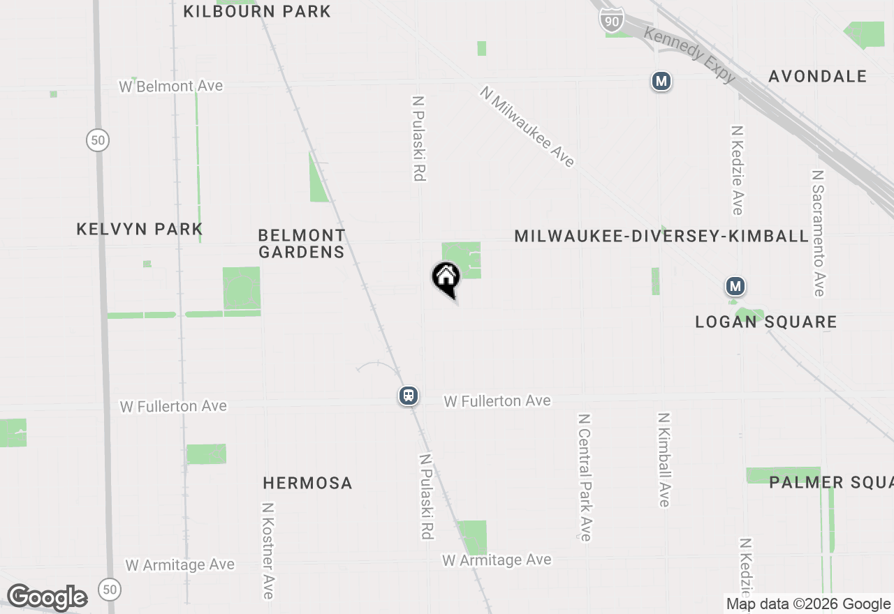 Map of 2617 N Harding Avenue #3, Chicago, IL 60647