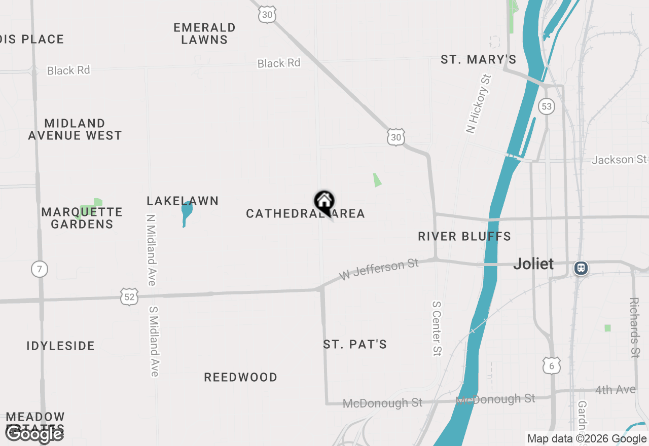 Map of 256 N Raynor Avenue, Joliet, IL 60435