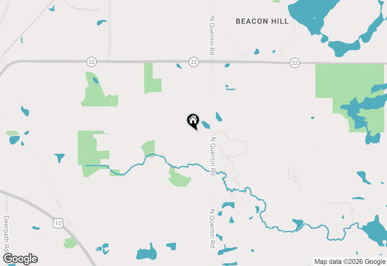 Map of 4 Waterbury Court, Lake Zurich, IL 60047