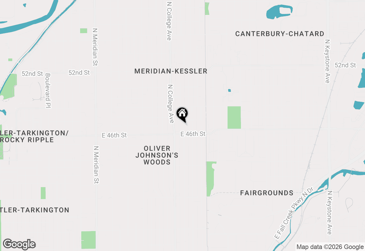 Map of 4702 Carrollton Avenue, Indianapolis, IN 46205