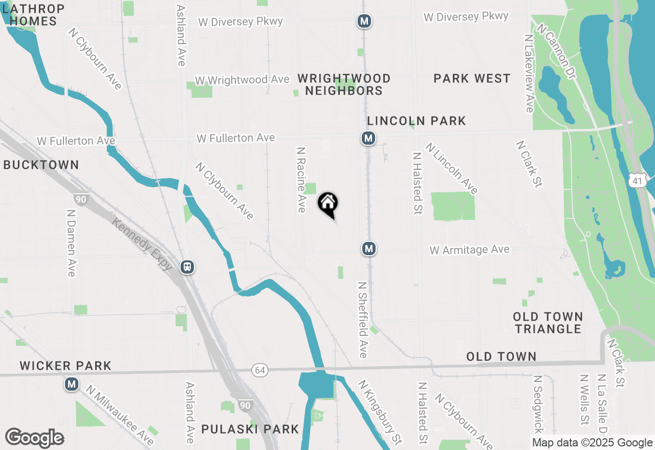 Map of 2058 N Seminary Avenue #1R, Chicago, IL 60614