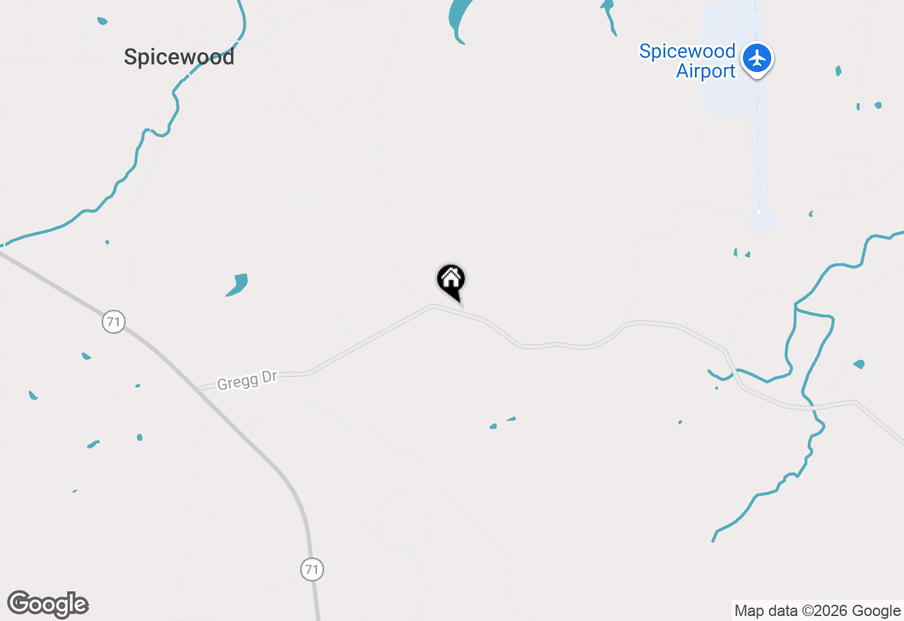 Map of 9939 County Road 404, Spicewood, TX 78669