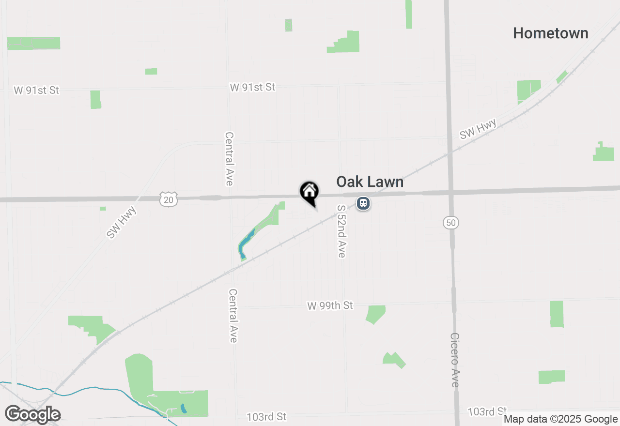 Map of 9526 S 53rd Avenue #2S, Oak Lawn, IL 60453