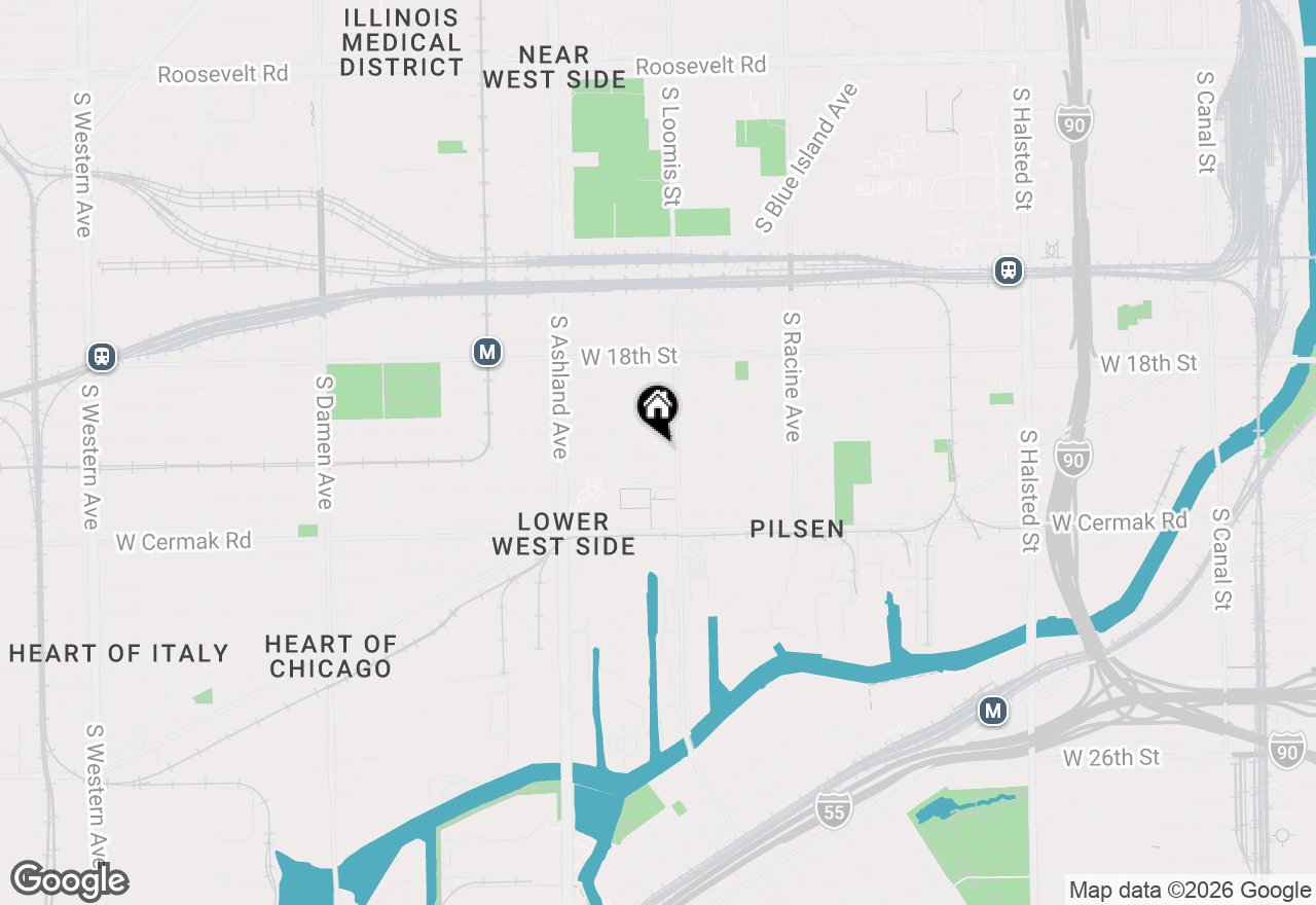 Map of 1419 W Cullerton Street, Chicago, IL 60608