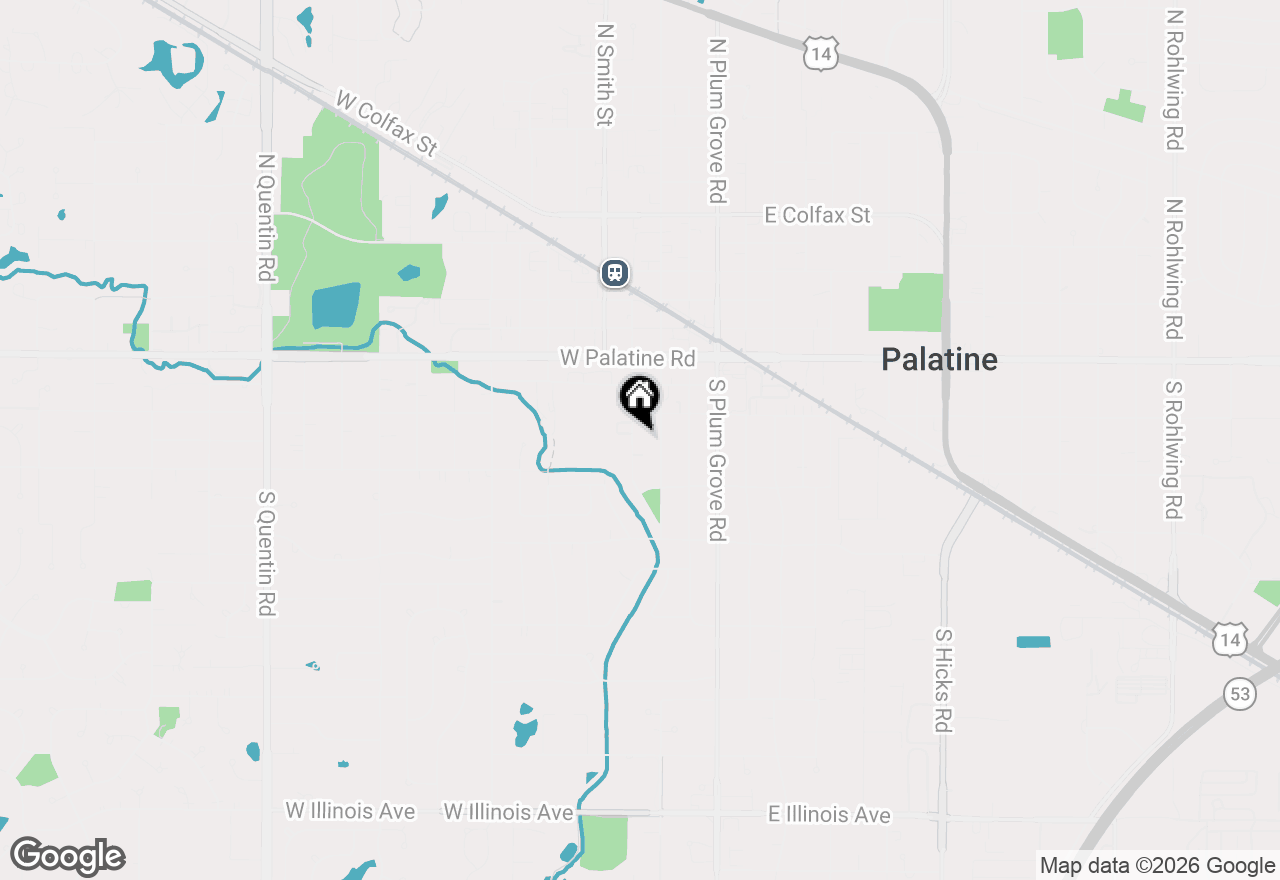 Map of 125 S Greeley Street, Palatine, IL 60067