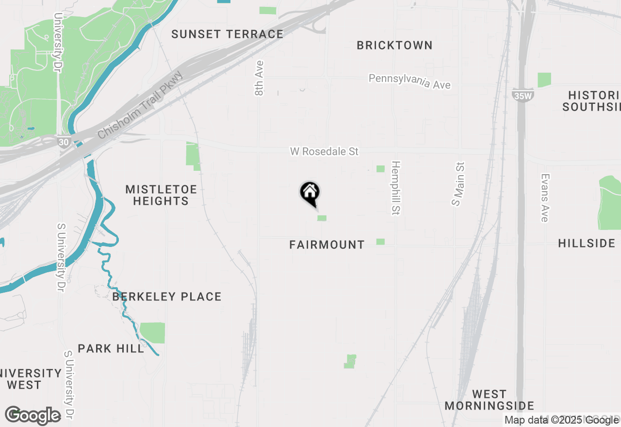Map of 1425 S Lake Street, Fort Worth, TX 76104