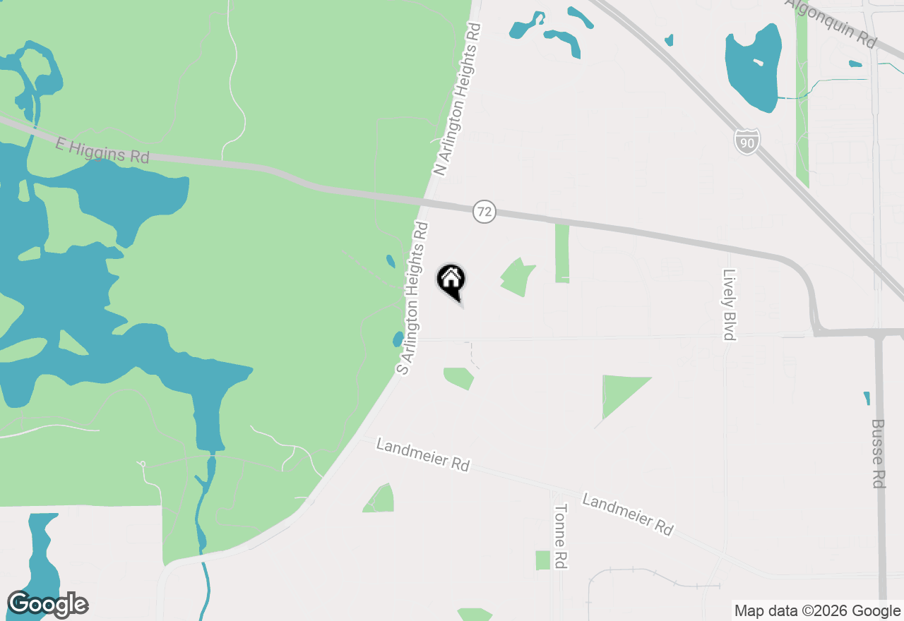 Map of 75 Ridgewood Road, Elk Grove Village, IL 60007
