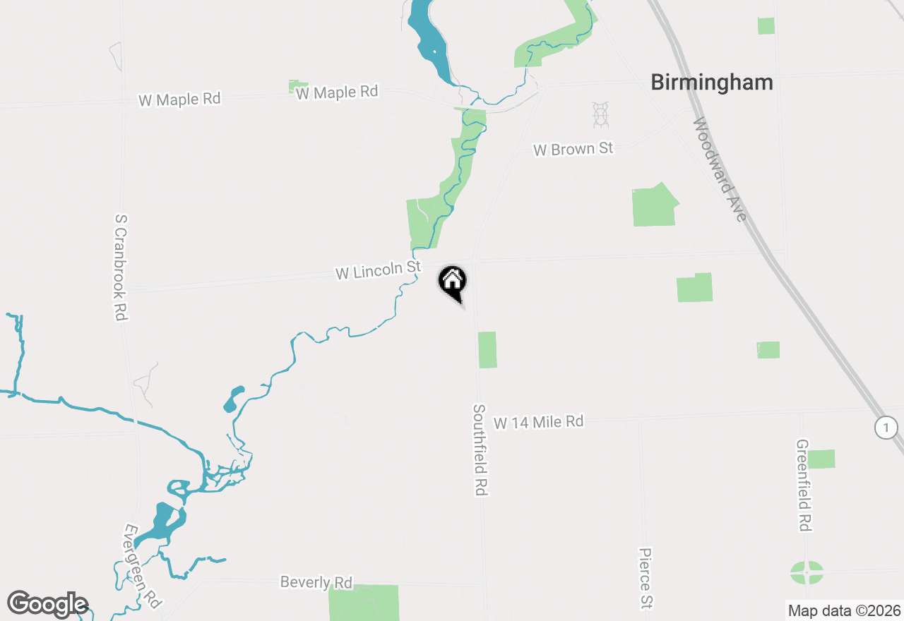 Map of 1000 Northlawn Boulevard, Birmingham, MI 48009