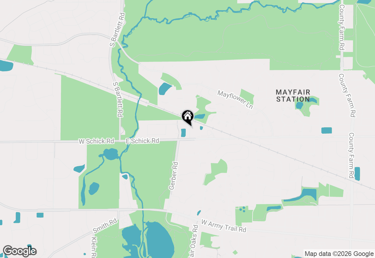 Map of 1480 Harmony Drive, Bartlett, IL 60103