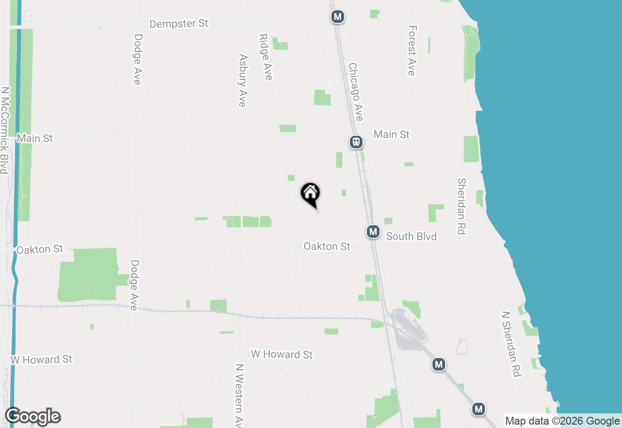 Map of 834 Seward Street #2, Evanston, IL 60202