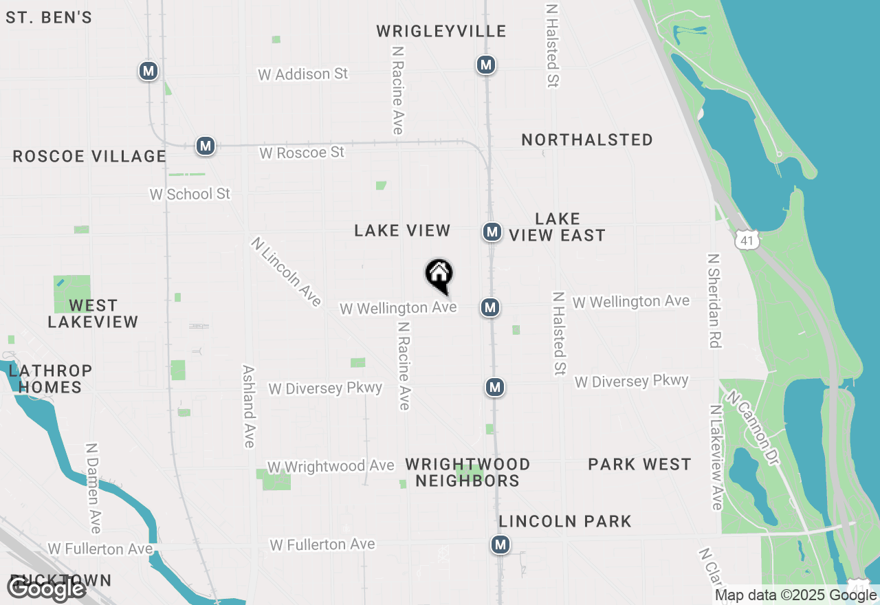 Map of 1100 W Wellington Avenue, Chicago, IL 60657