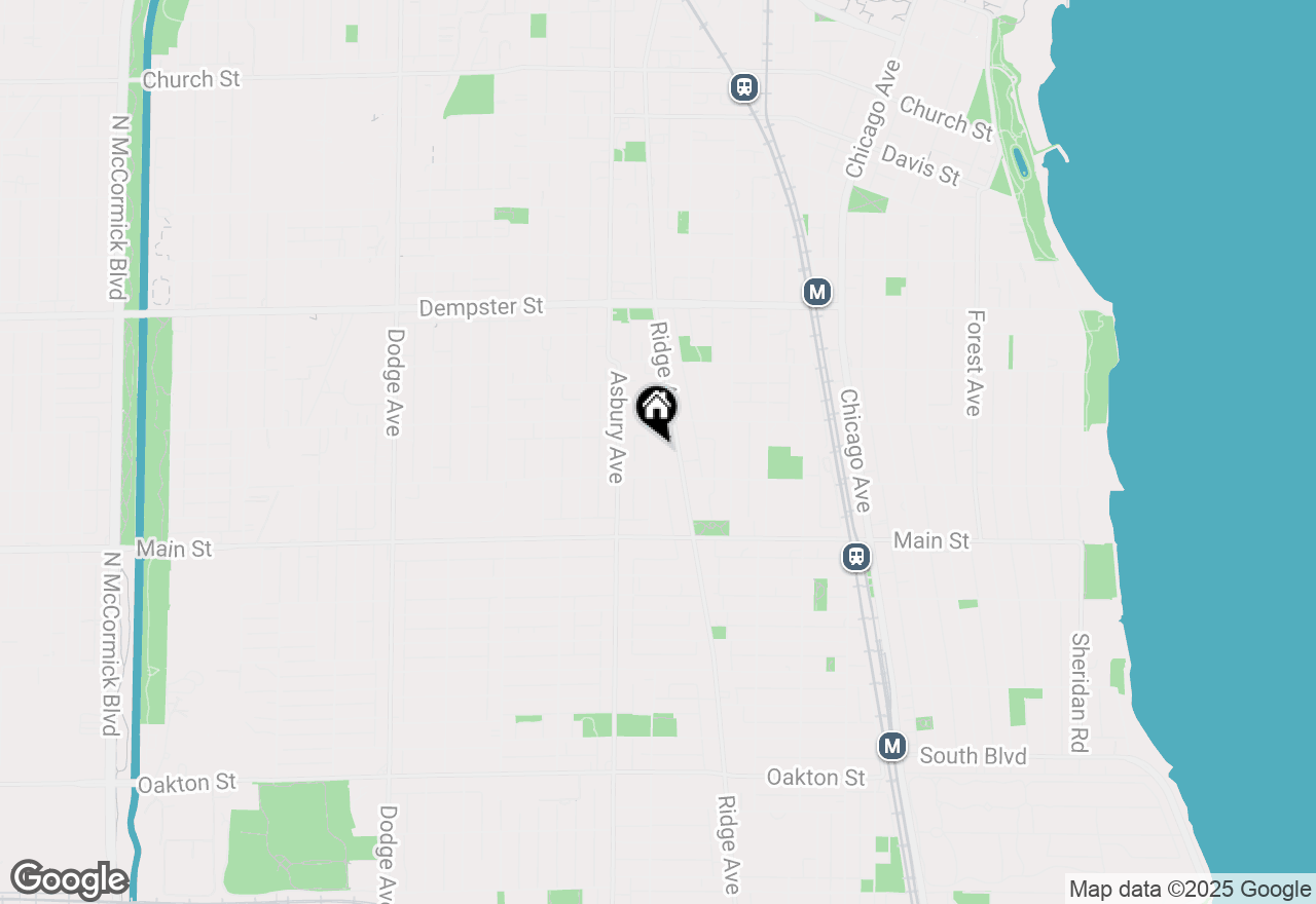 Map of 1021 Ridge Court, Evanston, IL 60202