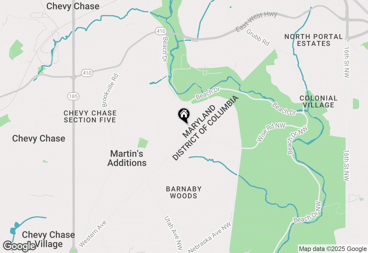 Map of 7206 Pinehurst Parkway, Chevy Chase, MD 20815