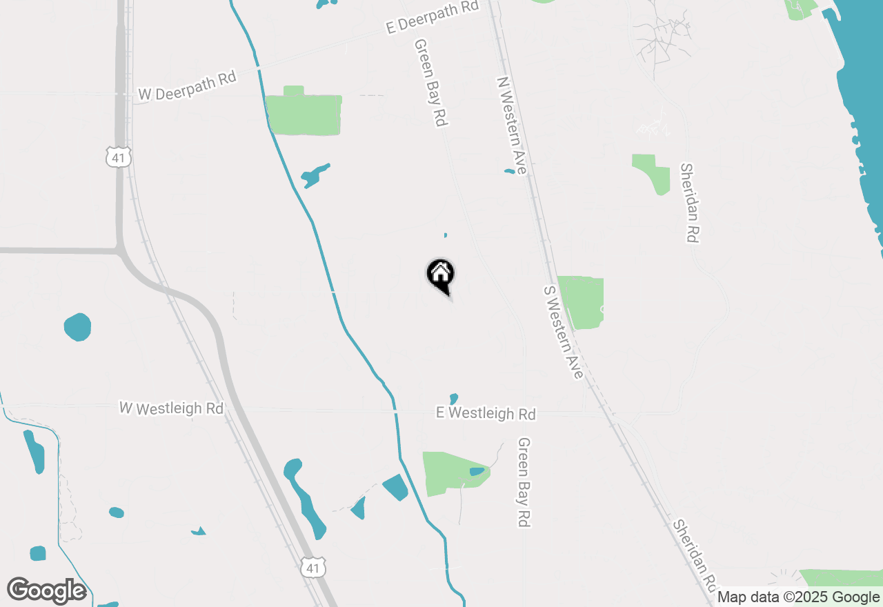 Map of 195 E Onwentsia Road, Lake Forest, IL 60045