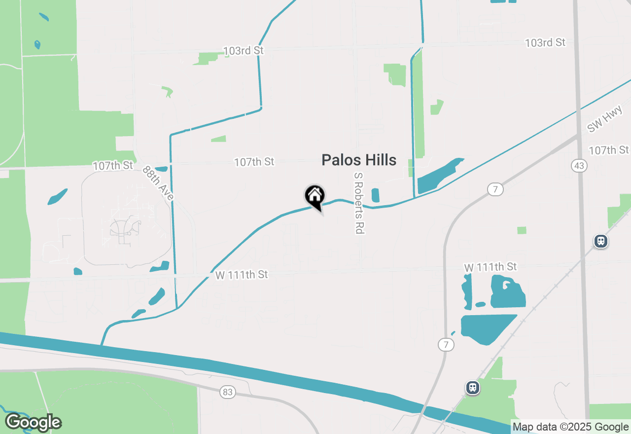 Map of 10929 Valley Court, Palos Hills, IL 60465