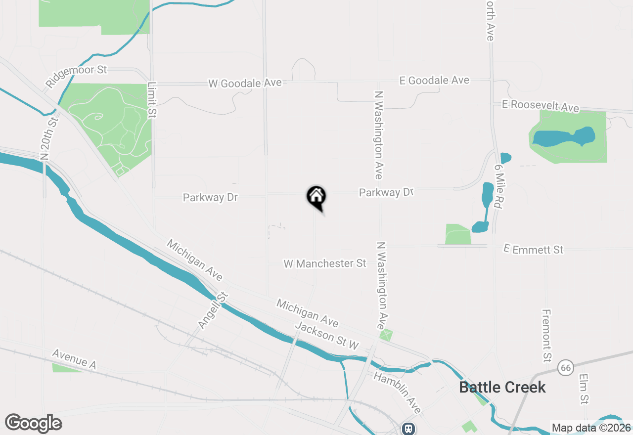 Map of 126 Greenwood Avenue, Battle Creek, MI 49037