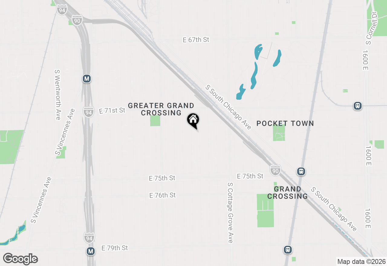 Map of 7224 S Saint Lawrence Avenue #2, Chicago, IL 60619