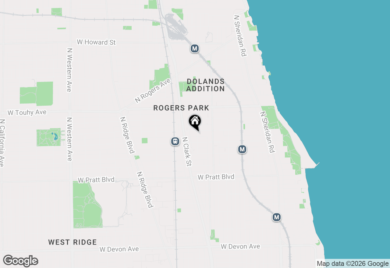 Map of 7020 N Paulina Street #G, Chicago, IL 60626