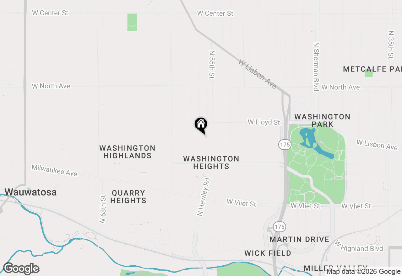 Map of 1903 N 56th St #1905, Milwaukee, WI 53208