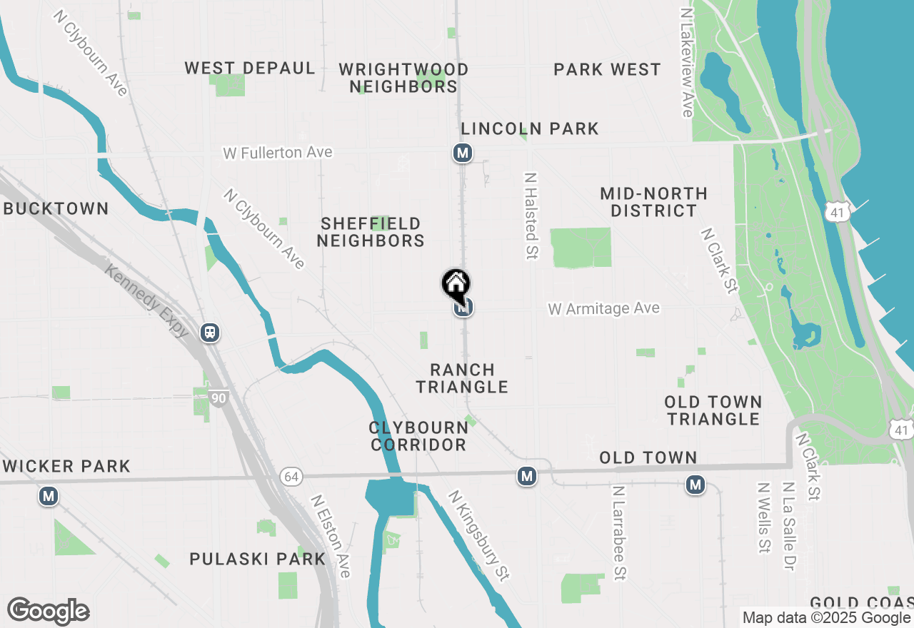 Map of 959 W Armitage Avenue #2A, Chicago, IL 60614