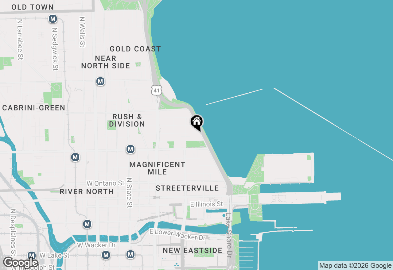 Map of 850 N Lake Shore Drive #608, Chicago, IL 60611