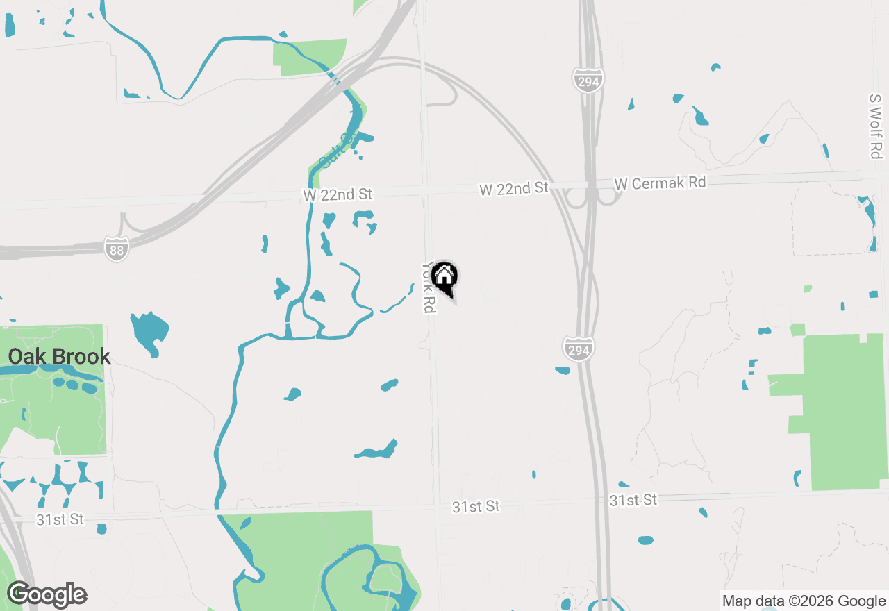 Map of 9 Dover Drive, Oak Brook, IL 60523