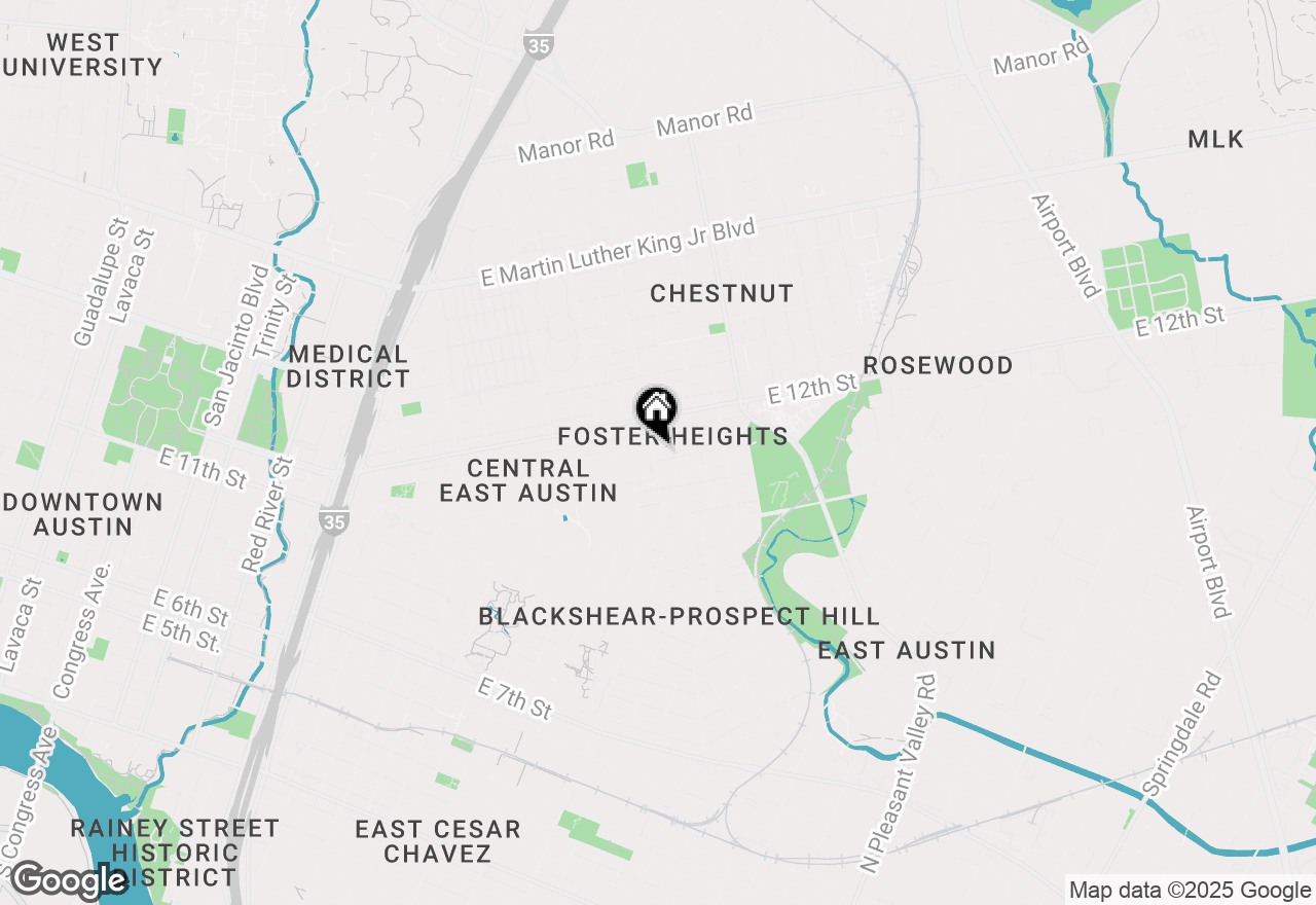 Map of 1901 1901 New York Av Ave #B, Austin, TX 78702