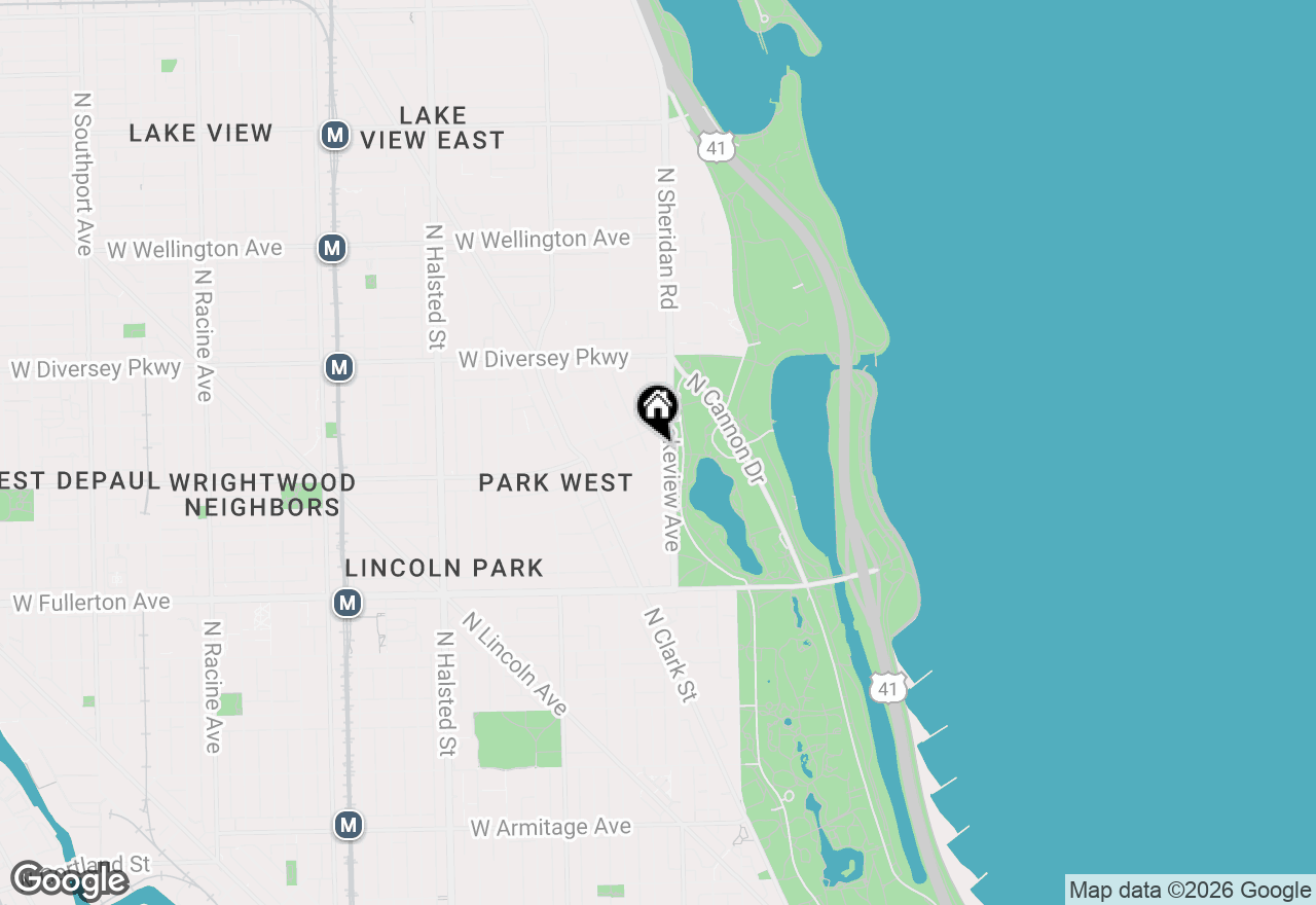 Map of 400 W Deming Place #4M, Chicago, IL 60614