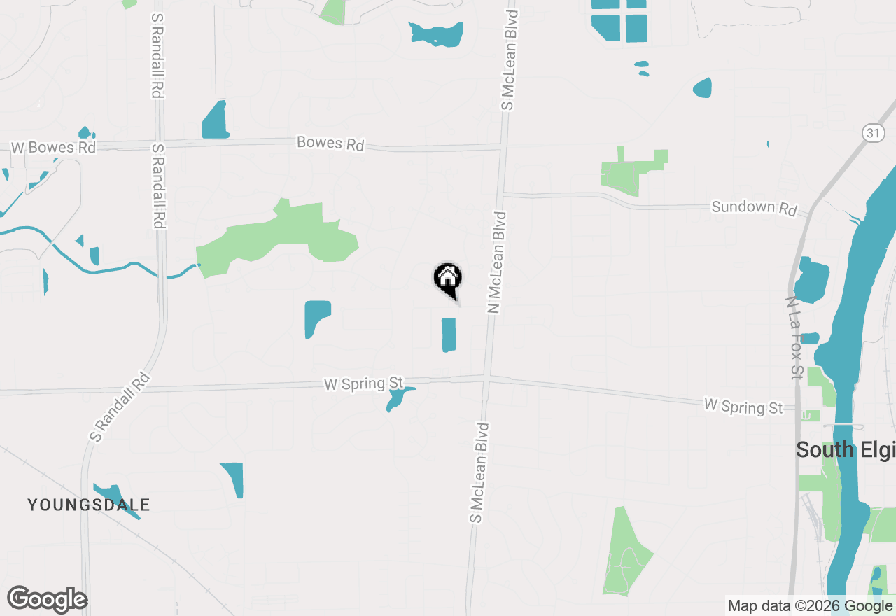 Map of 1283 Sandhurst Lane, South Elgin, IL 60177