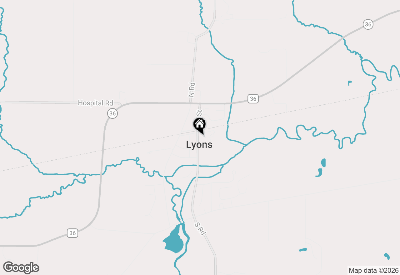 Map of 1499 Mill St, Lyons, WI 53148