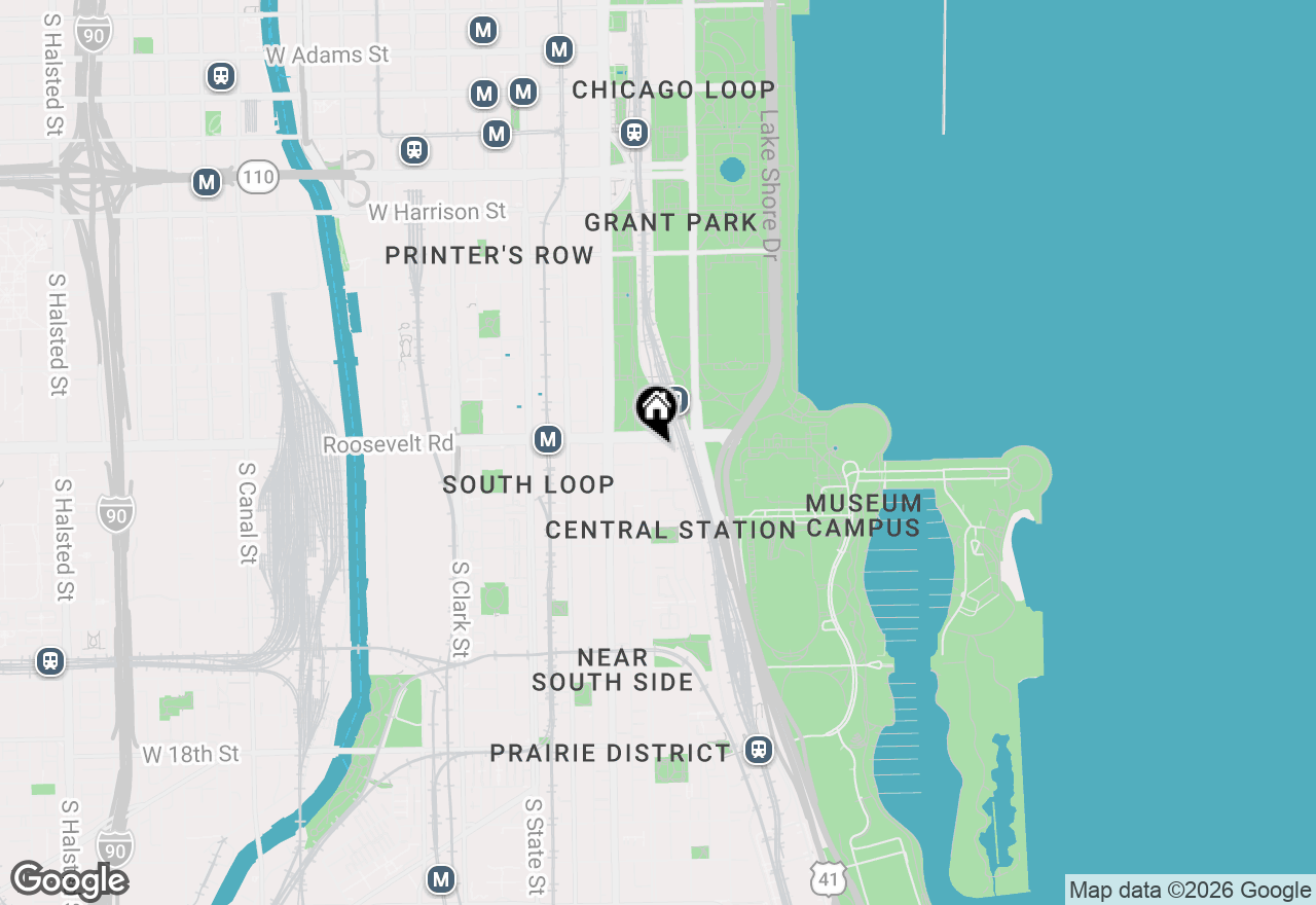 Map of 1201 S Prairie Avenue #3903, Chicago, IL 60605