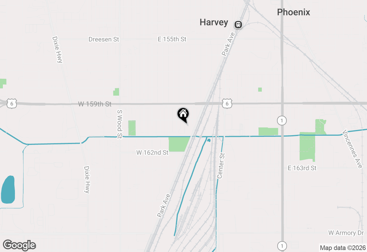 Map of 16018 Loomis Avenue, Harvey, IL 60426