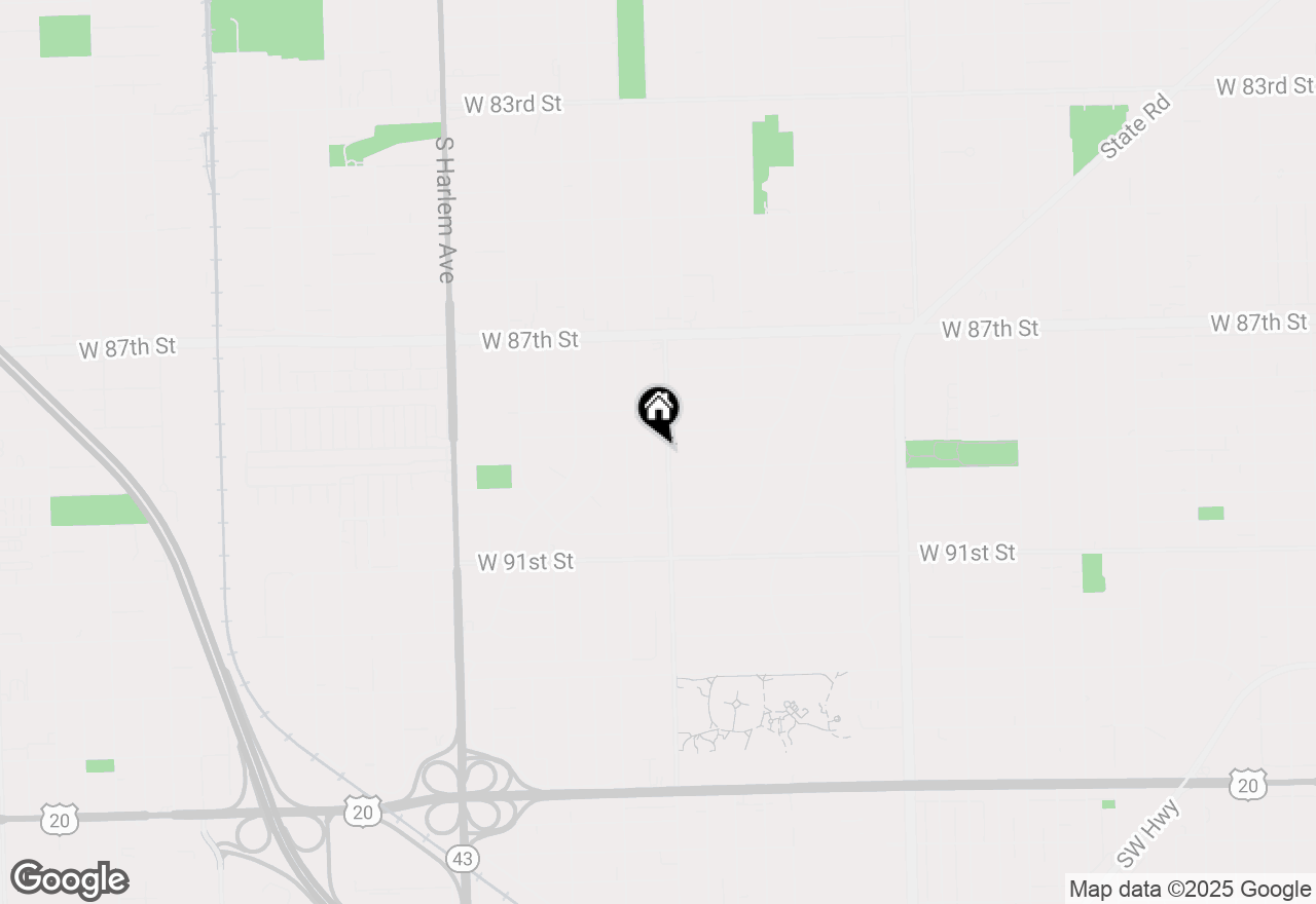 Map of 8907 Saratoga Drive, Bridgeview, IL 60455